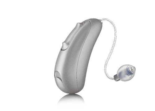 Aparelho auditivo receptor no canal Argosy Vista V-312 na cor cinza